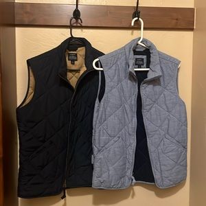 J Crew quilted vests